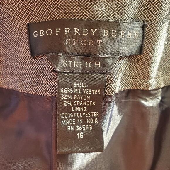 Geoffrey Beene Sport Stretch Gray Pleated Shirt 16 - Picture 4 of 5